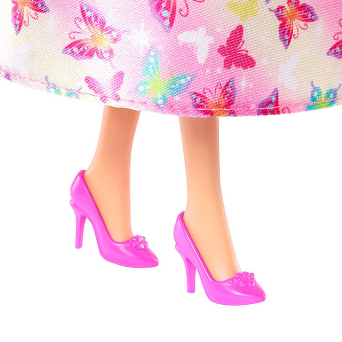 Royal Doll with Pink and Blonde Hair, Butterfly-Print Skirt and Accessories DOLLS by BARBIE at Sundora