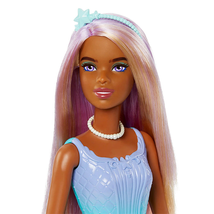 Royal Doll with Purple-Highlighted Fantasy Hair and Colorful Accessories and Butterfly-Print Skirt DOLLS by BARBIE at Sundora