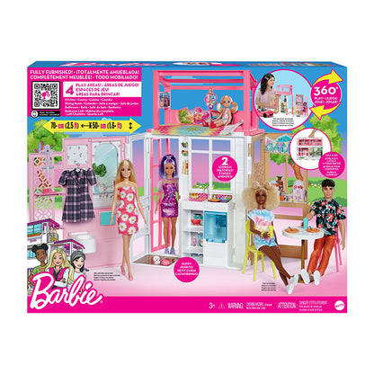 Barbie 360 Furnished House Playset and Accessories DOLLS &amp; PLAYSETS by BARBIE at Sundora