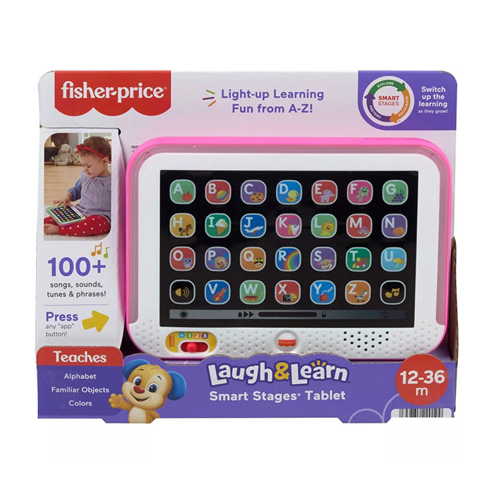 Laugh &amp; Learn Smart Stages Tablet Toddler Electronic Musical Learning Toy - Pink EDUCATIONAL TOYS by FISHER-PRICE at Sundora
