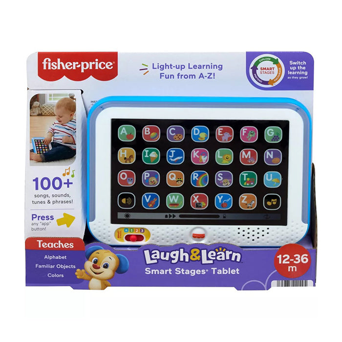 Laugh &amp; Learn Smart Stages Tablet Toddler Electronic Musical Learning Toy - Blue EDUCATIONAL TOYS by FISHER-PRICE at Sundora