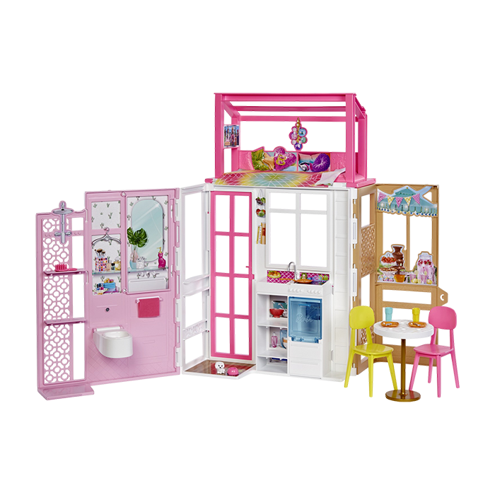Barbie 360 Furnished House Playset and Accessories DOLLS &amp; PLAYSETS by BARBIE at Sundora