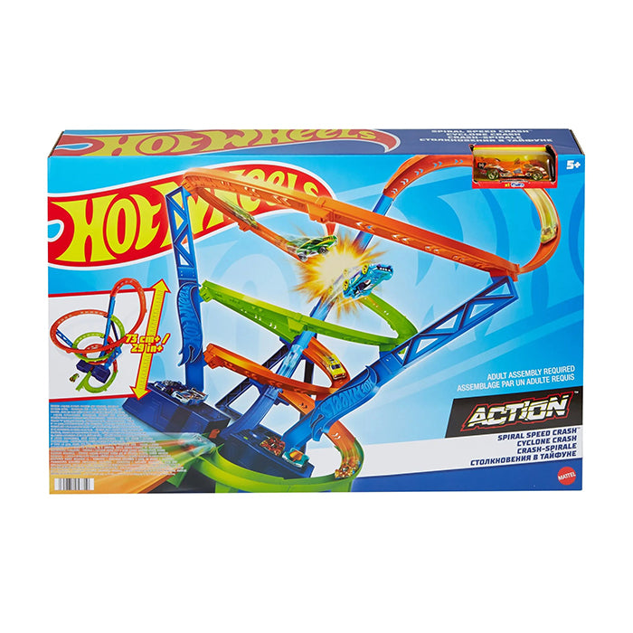Hot Wheels Action: Spiral Speed Crash TRACKSETS &amp; PLAYSETS by HOT WHEELS at Sundora