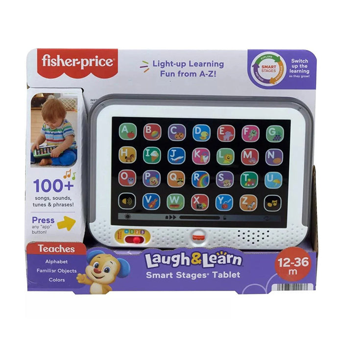 Laugh &amp; Learn Smart Stages Tablet Toddler Electronic Musical Learning Toy - Grey EDUCATIONAL TOYS by FISHER-PRICE at Sundora