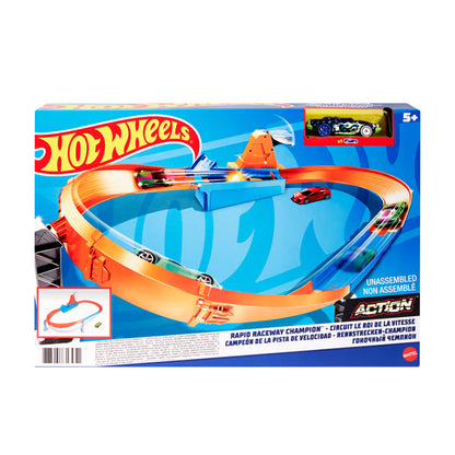 Rapid Raceway Champion Play Set - GJM75 TRACKSETS &amp; PLAYSETS by HOT WHEELS at Sundora