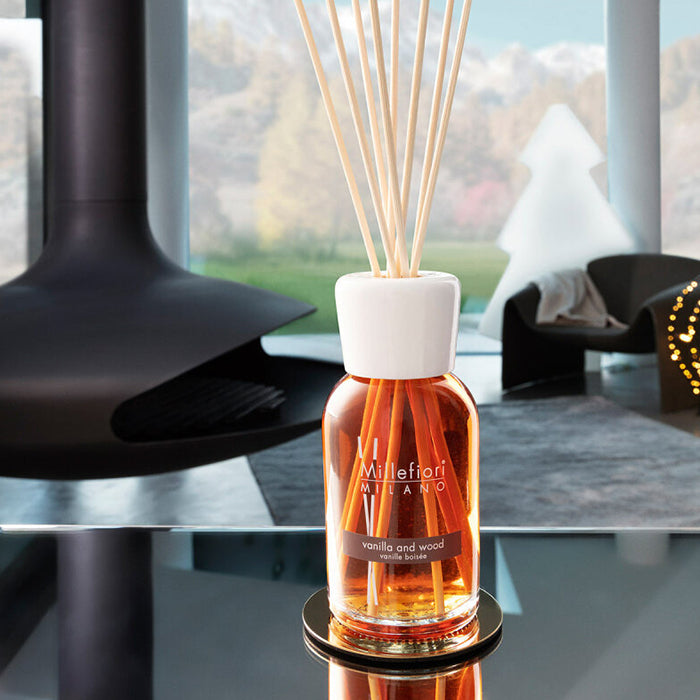 MILLEFIORI MILANO REED DIFFUSER VANILLA AND WOOD DIFFUSER by MILLEFIORI MILANO at Sundora