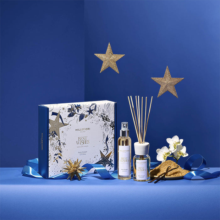 DOLCE VANIGLIA GIFT SET DIFFUSER AND HOME SPRAY GIFT SET by MILLEFIORI MILANO at Sundora