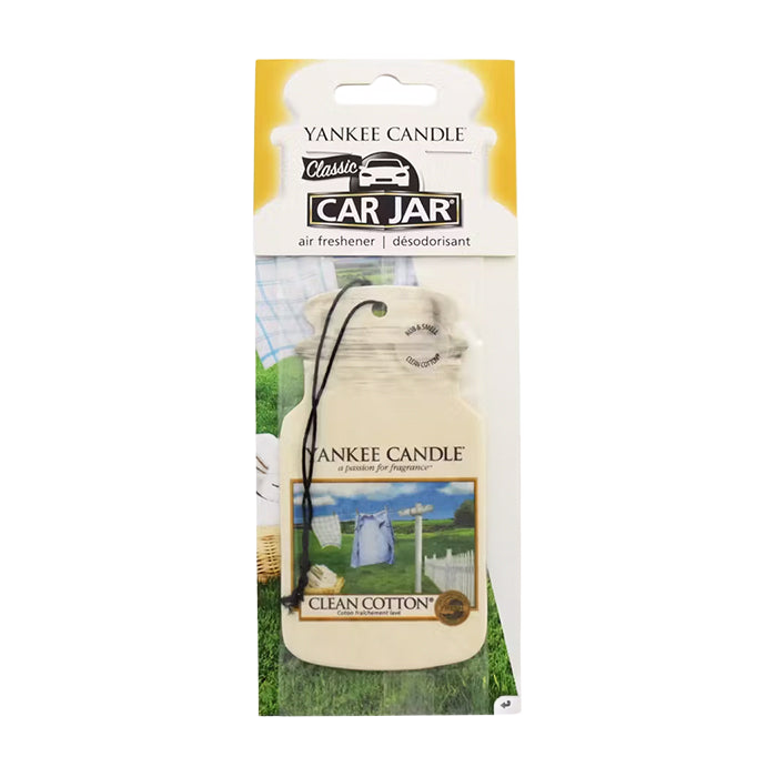 CLEAN COTTON – SINGLE CAR JAR CAR JAR by YANKEE CANDLE at Sundora