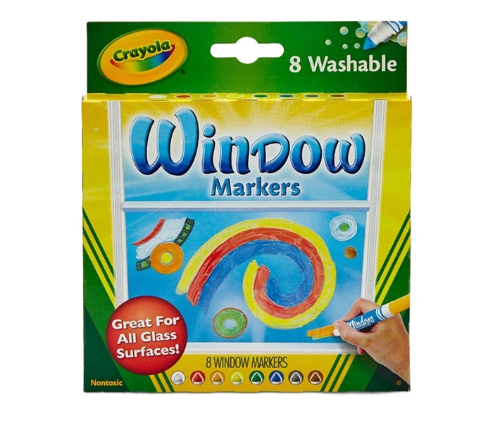 8 Colors Window Markers MARKERS by CRAYOLA at Sundora