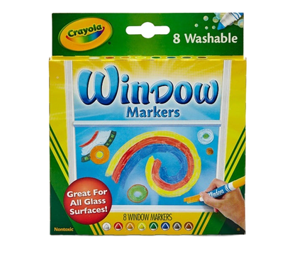 8 Colors Window Markers MARKERS by CRAYOLA at Sundora