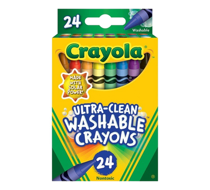 Ultra-Clean Washable Crayons, 24 Count CRAYON by CRAYOLA at Sundora