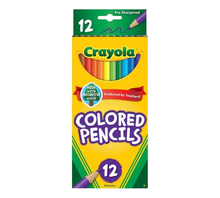 Colored Pencils, Long, 12 Count COLOR PENCILS by CRAYOLA at Sundora
