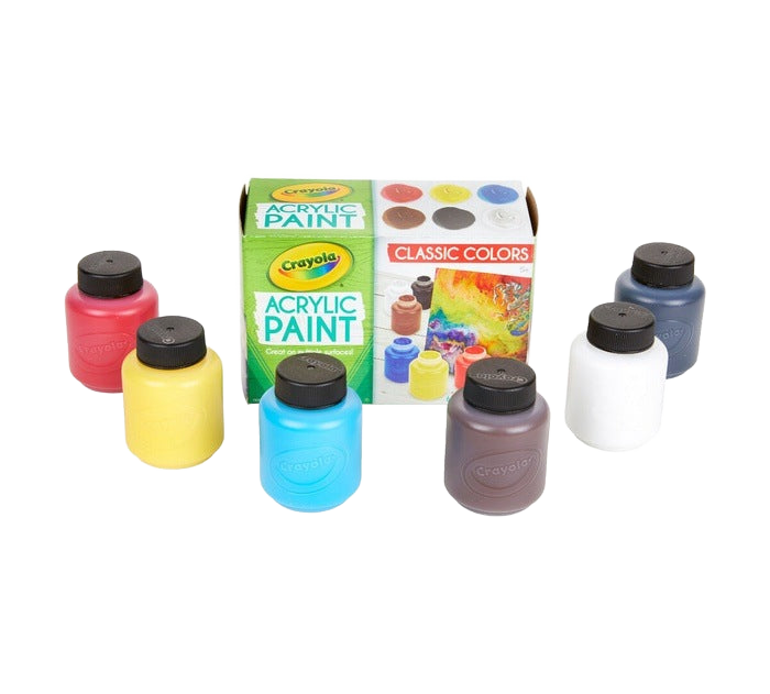 6 Colors Acrylic Paint Set PAINT SET by CRAYOLA at Sundora