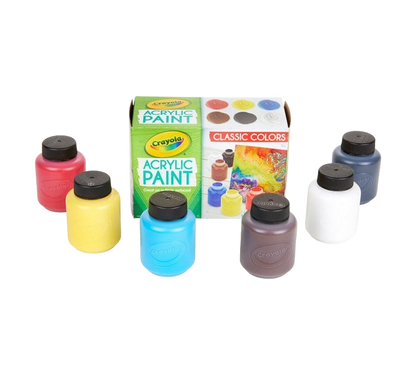 6 Colors Acrylic Paint Set PAINT SET by CRAYOLA at Sundora
