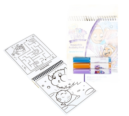Color &amp; Erase 16 Reusable Activity Pad With Markers Under The Sea REUSABLE COLORING PAD by CRAYOLA at Sundora