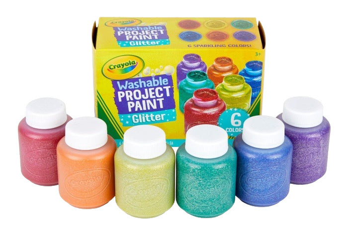 Washable Project Paint Glitter 6 Colors STATIONERY by CRAYOLA at Sundora