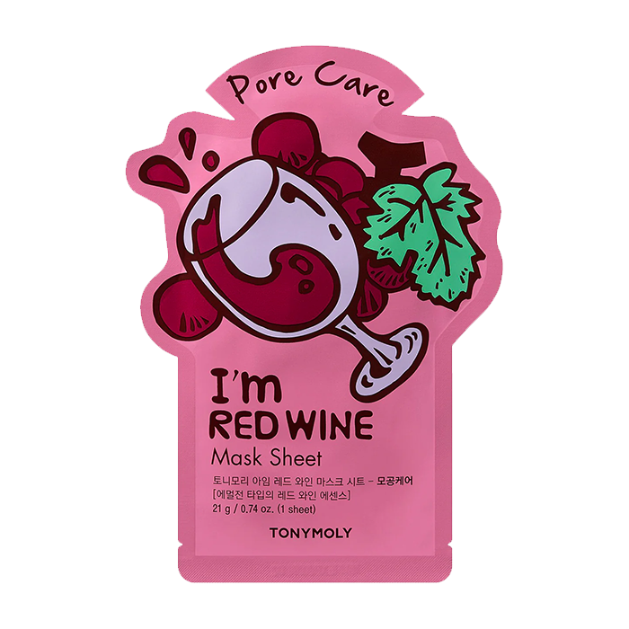 I AM RED WINE MASK SHEET – PORE CARE FACE MASK by TONYMOLY at Sundora