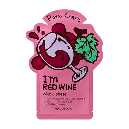 I AM RED WINE MASK SHEET – PORE CARE FACE MASK by TONYMOLY at Sundora