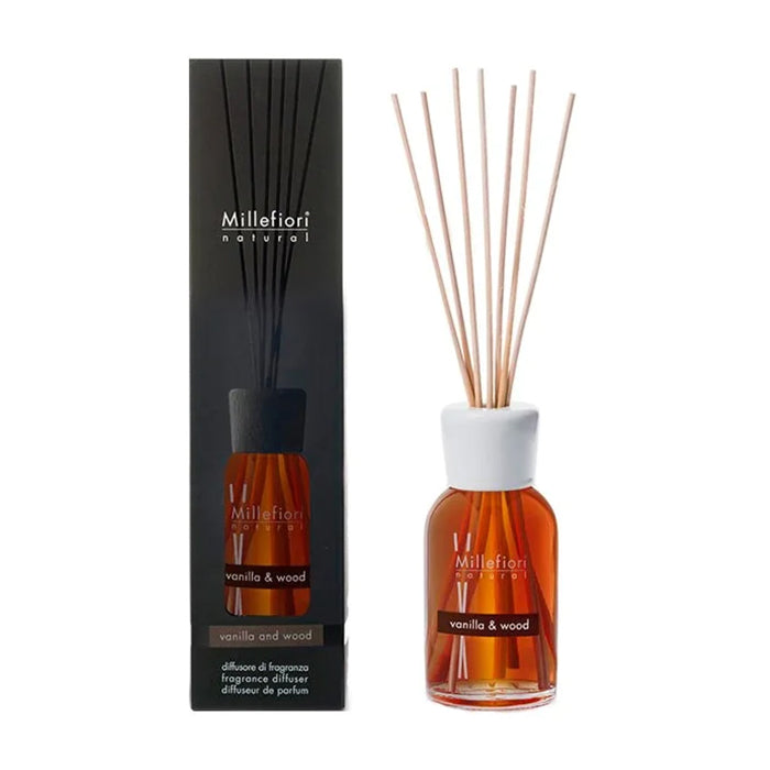 MILLEFIORI MILANO REED DIFFUSER VANILLA AND WOOD DIFFUSER by MILLEFIORI MILANO at Sundora