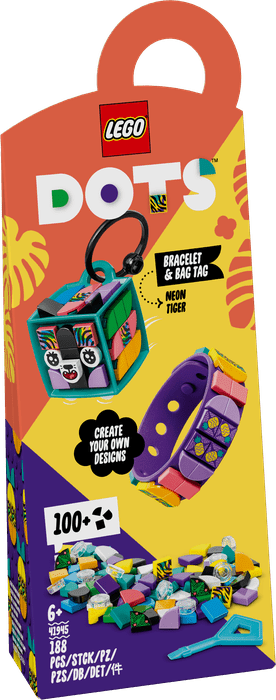 41945 Neon Tiger Bracelet &amp; Bag Tag ACCESSORIES by LEGO at Sundora