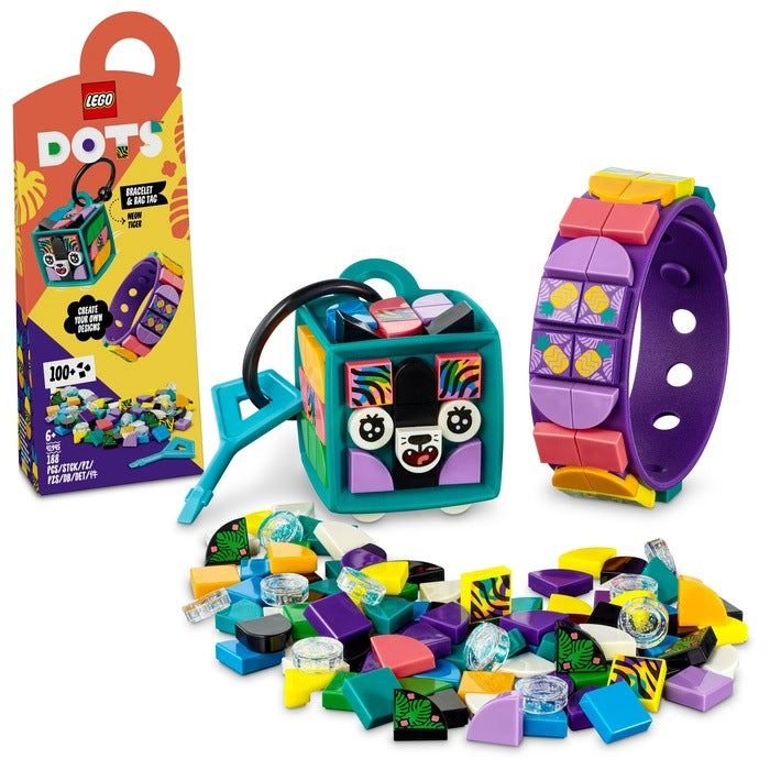 41945 Neon Tiger Bracelet &amp; Bag Tag ACCESSORIES by LEGO at Sundora