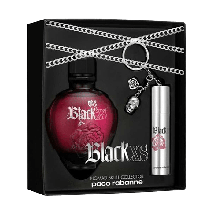 BLACK XS FOR HER NOMAD SKULL GIFT SET GIFT SET by RABANNE at Sundora